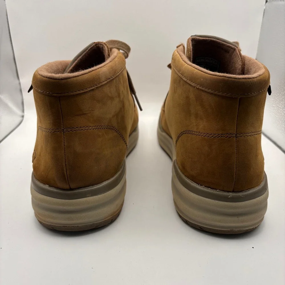 Skechers Arch Fit Motley Ratel Brown Leather Chukka Wallabee Boots 204655 DSRT